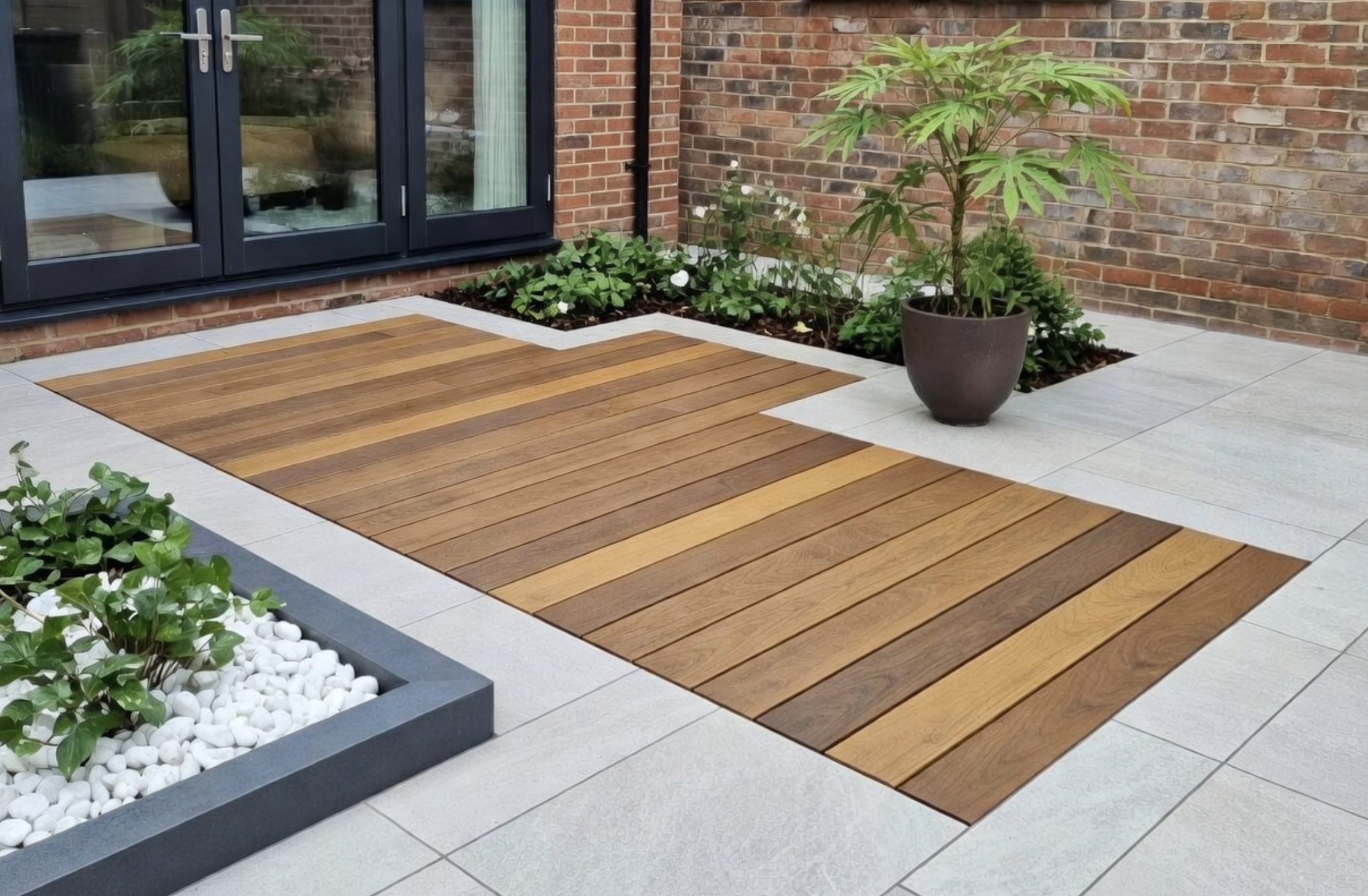 Commercial courtyard paving
